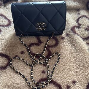 Chanel Black Crossbody Quilted Leather Bag